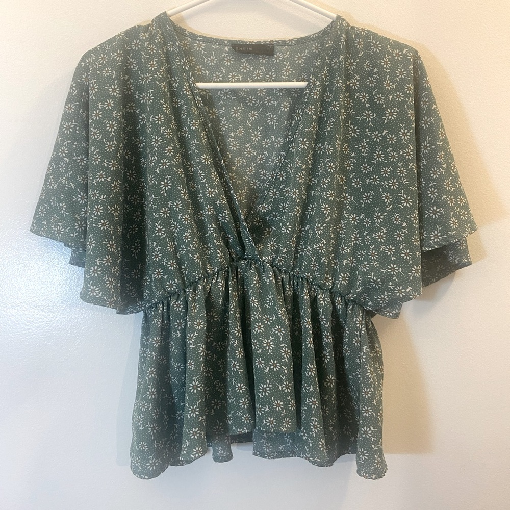 SHEIN vneck blouse